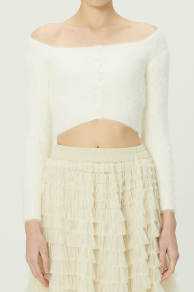 storets.com Carmen Fuzzy Crop Cardigan