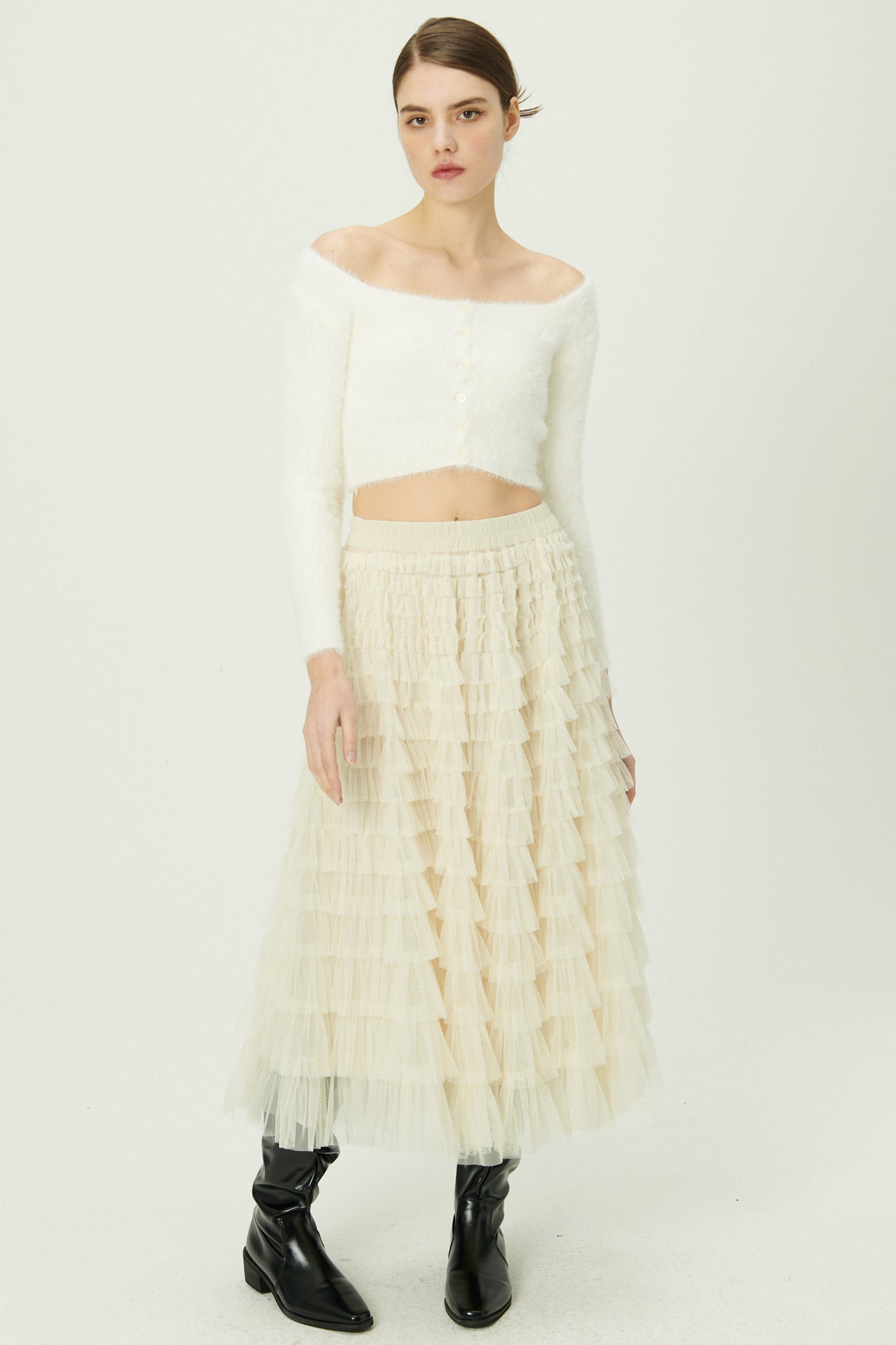 storets.com Carmen Fuzzy Crop Cardigan