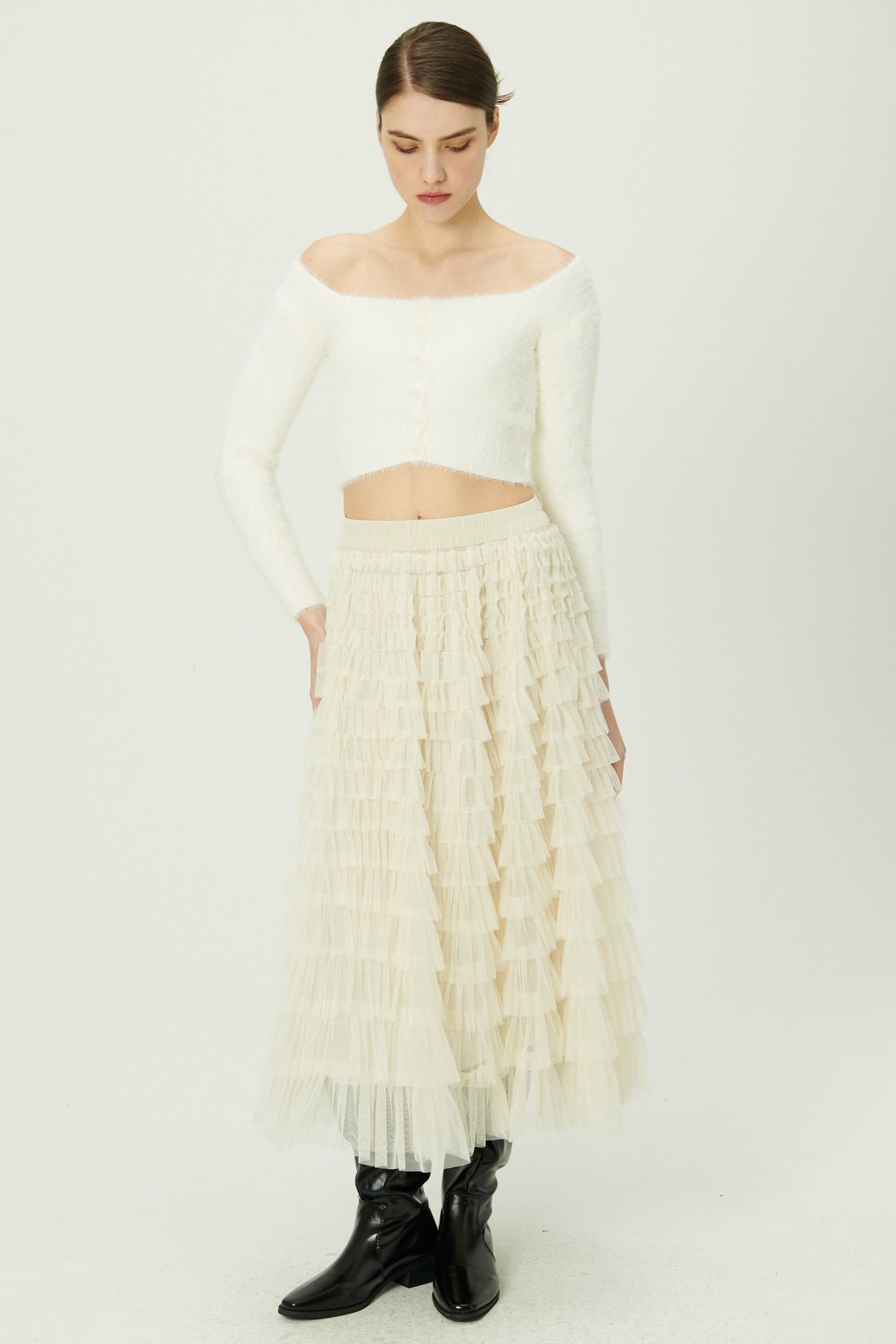 storets.com Carmen Fuzzy Crop Cardigan