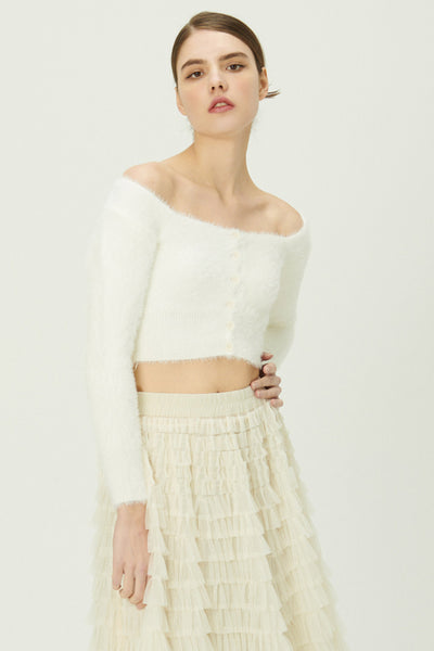 storets.com Carmen Fuzzy Crop Cardigan