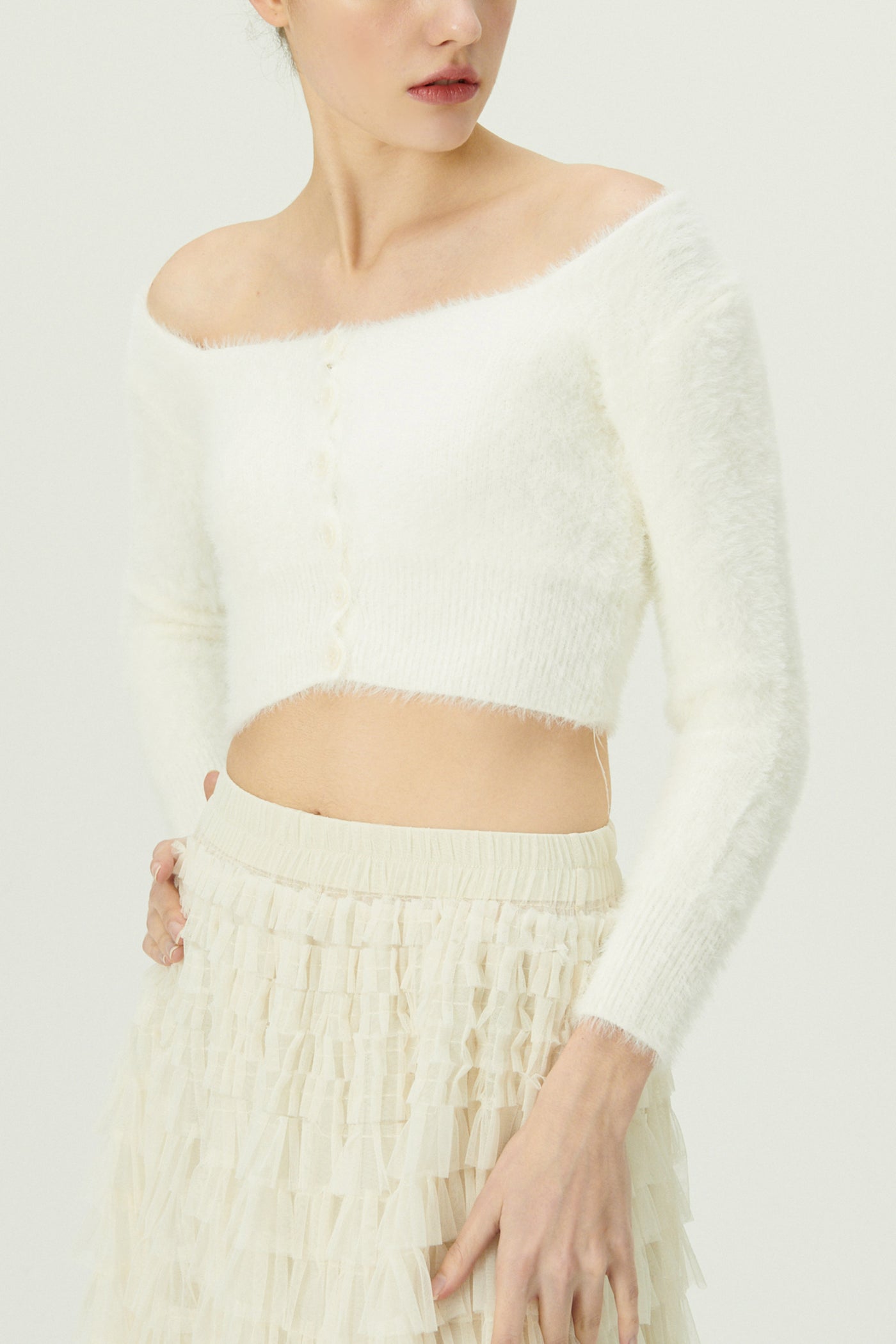 storets.com Carmen Fuzzy Crop Cardigan
