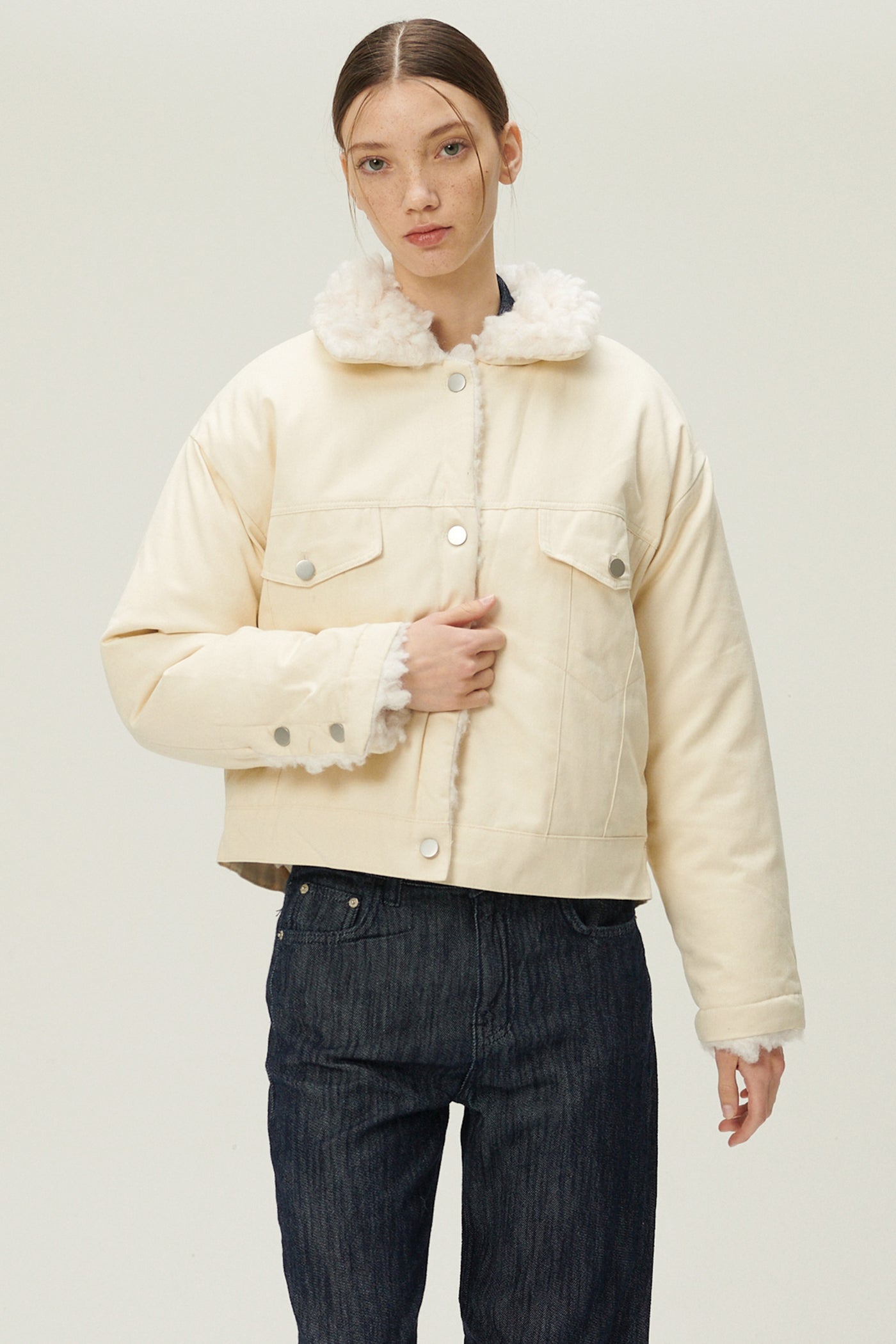 storets.com Emma Sherpa Denim Jacket