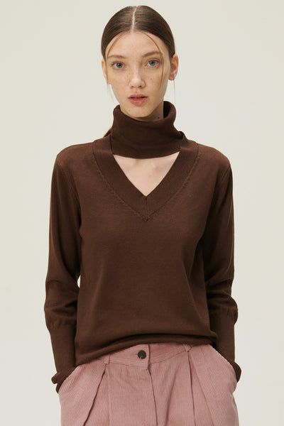 storets.com Ali Choker V-neck Knit Top