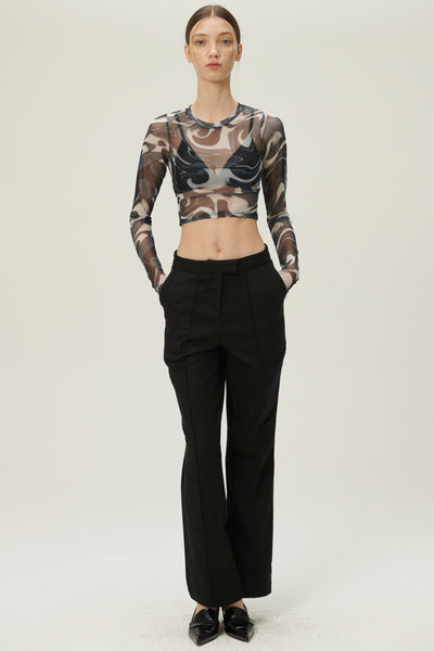 storets.com Luci Marble Mesh Top w/Thumbhole