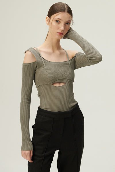 storets.com Arisha Layered Effect Knit Top