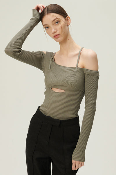 storets.com Arisha Layered Effect Knit Top