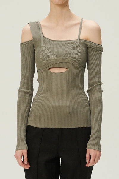 storets.com Arisha Layered Effect Knit Top