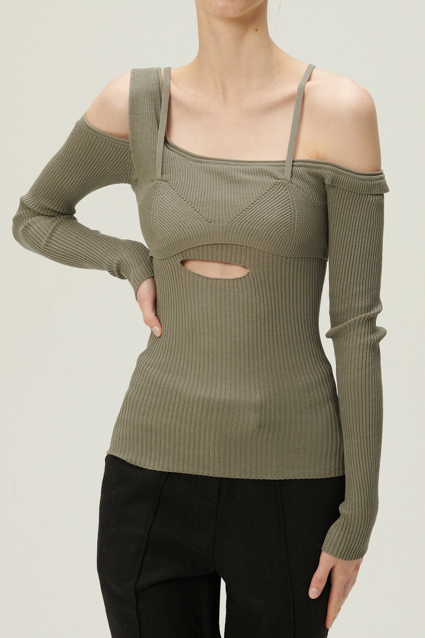 storets.com Arisha Layered Effect Knit Top