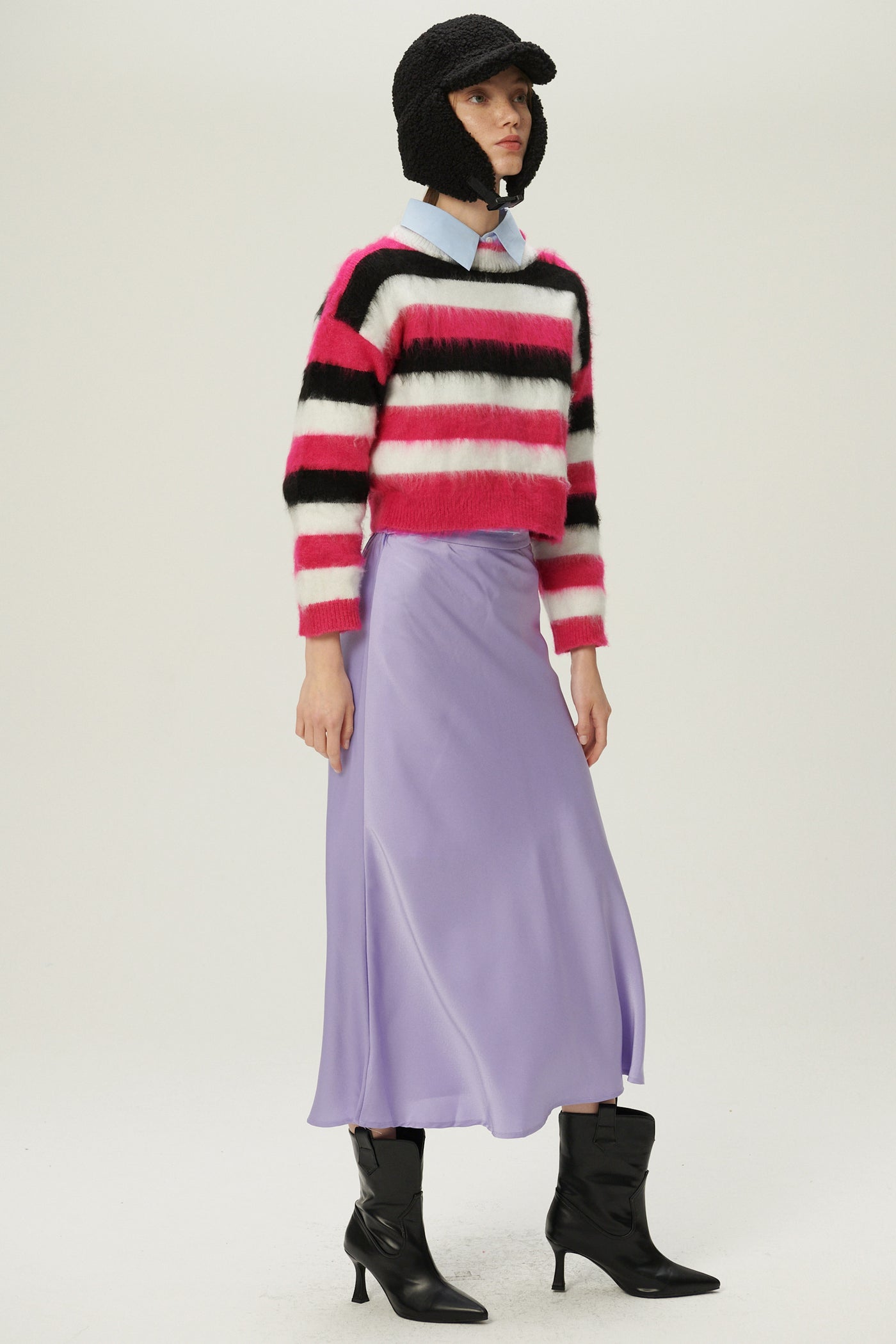 storets.com Ivanna Fuzzy Striped Sweater