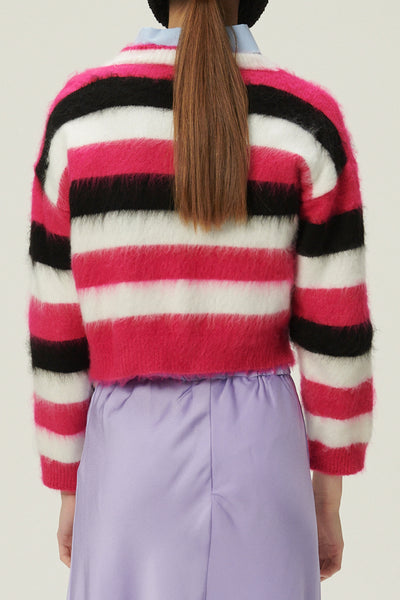 storets.com Ivanna Fuzzy Striped Sweater