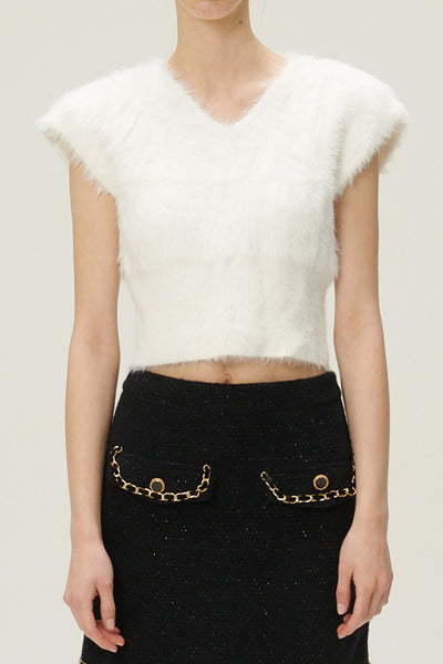 storets.com Annabel Sleeveless Fuzzy Top