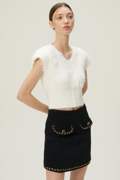 storets.com Annabel Sleeveless Fuzzy Top