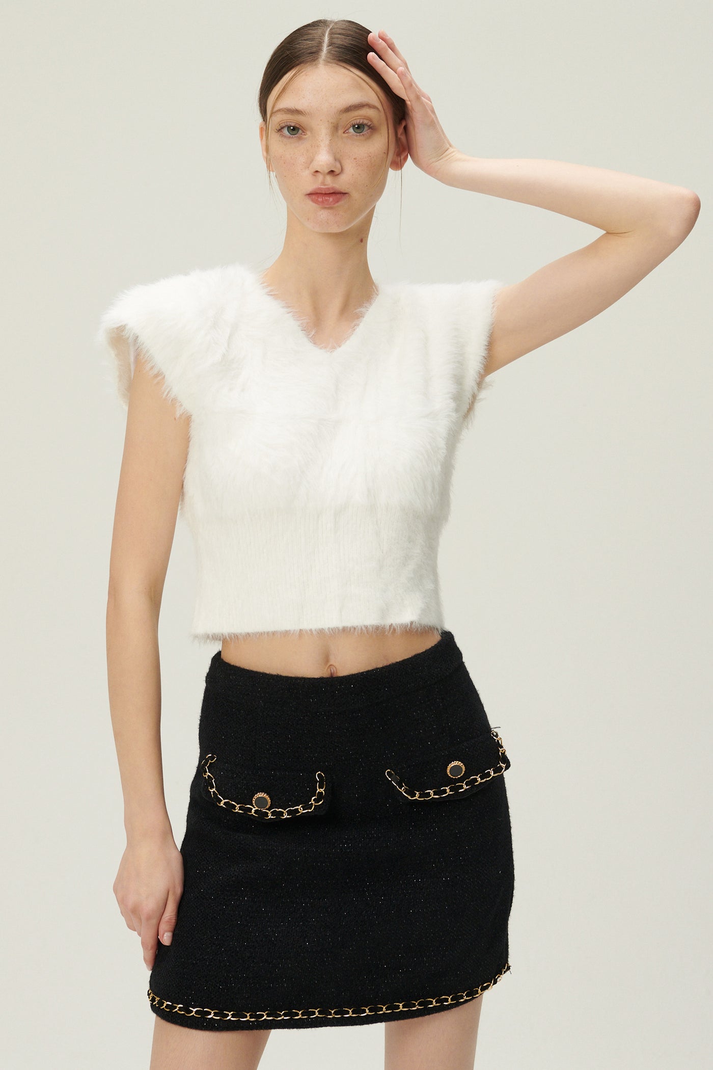 storets.com Annabel Sleeveless Fuzzy Top