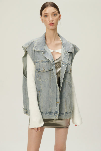 storets.com Hada Denim Vest and Jacket Set