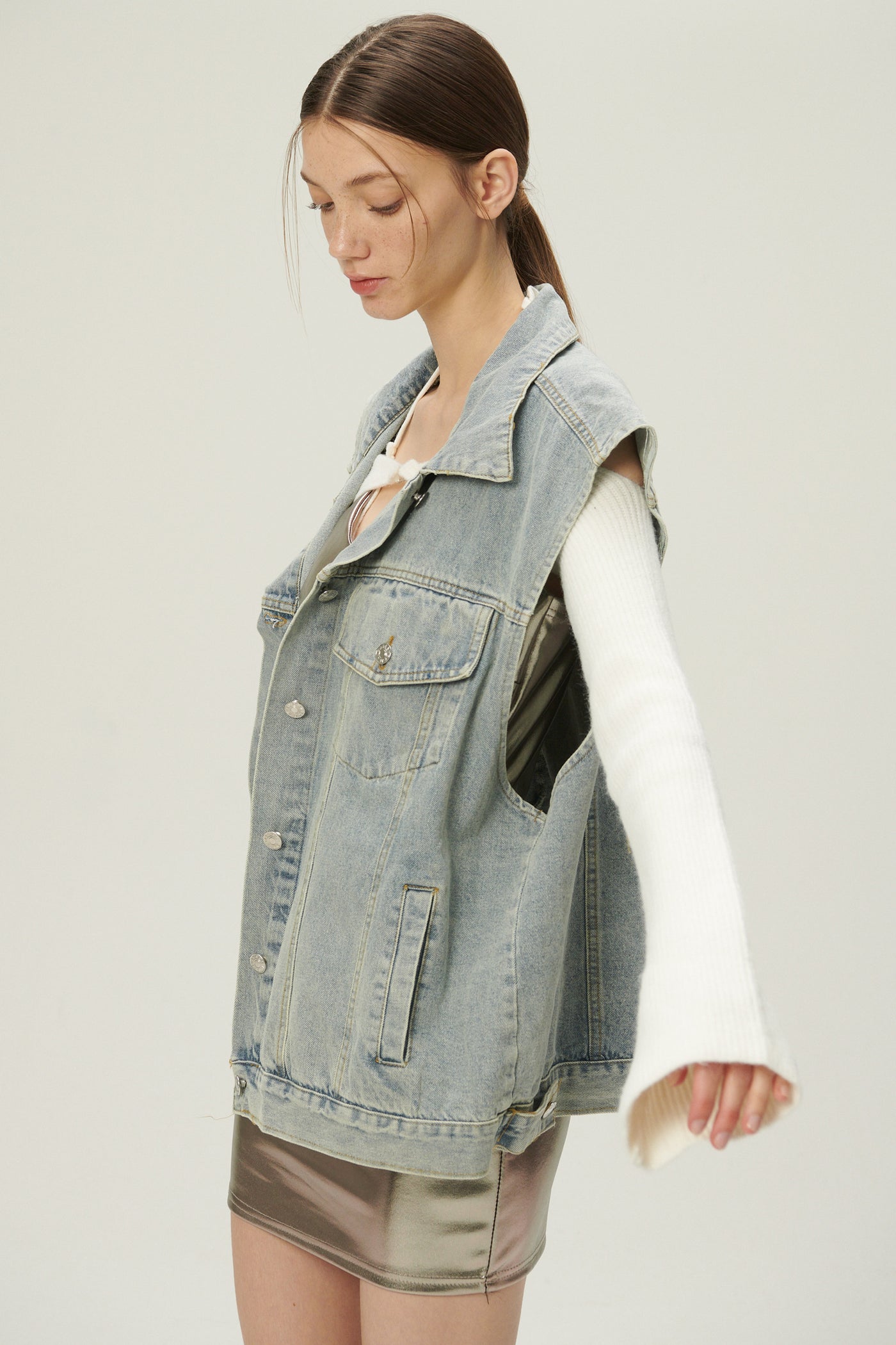 storets.com Hada Denim Vest and Jacket Set