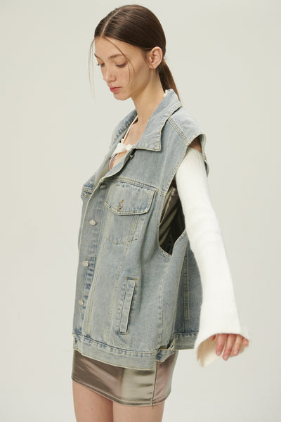 storets.com Hada Denim Vest and Jacket Set