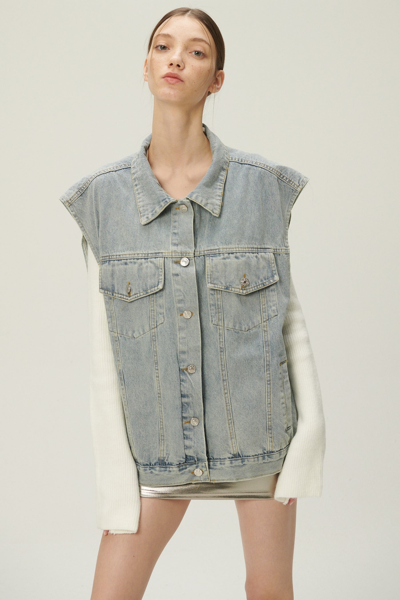 storets.com Hada Denim Vest and Jacket Set