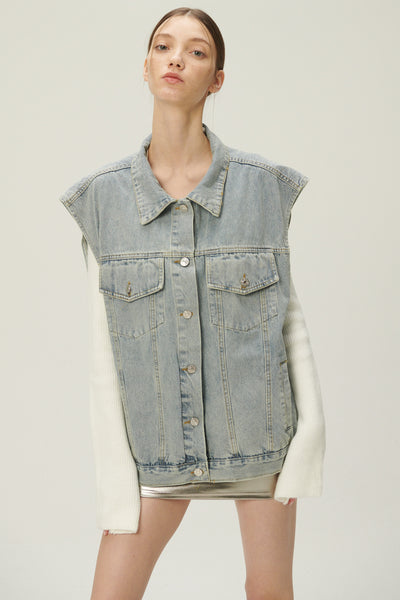 storets.com Hada Denim Vest and Jacket Set