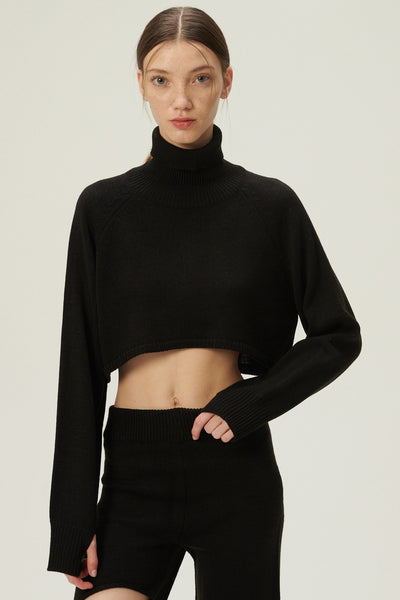 storets.com Mia Cropped Turtleneck Sweater