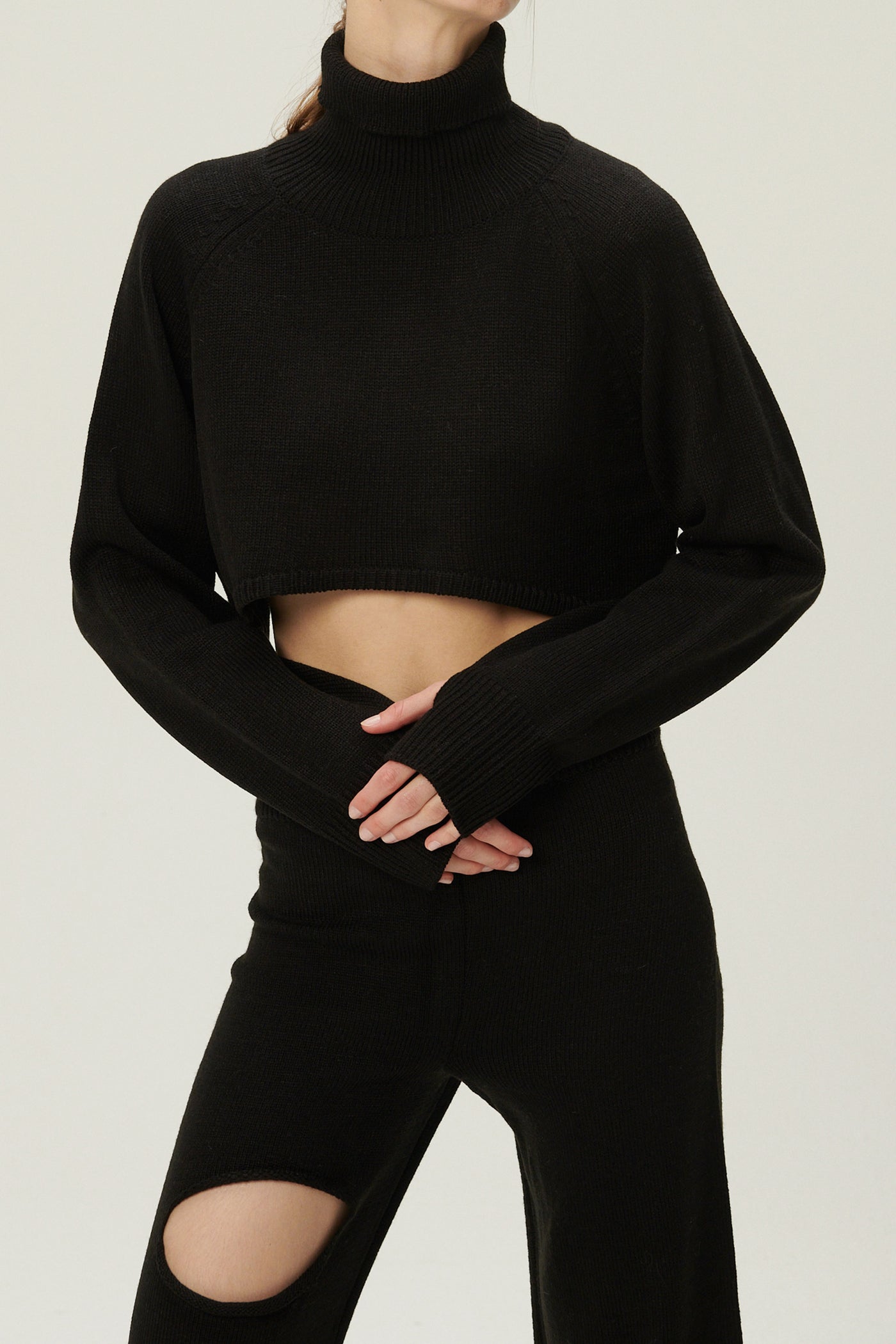 storets.com Mia Cropped Turtleneck Sweater