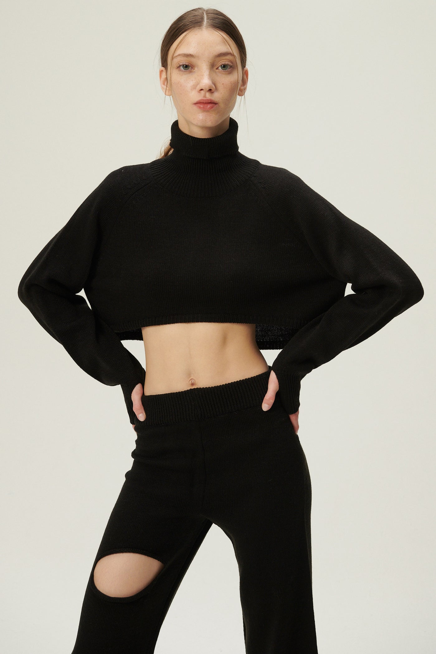 storets.com Mia Cropped Turtleneck Sweater