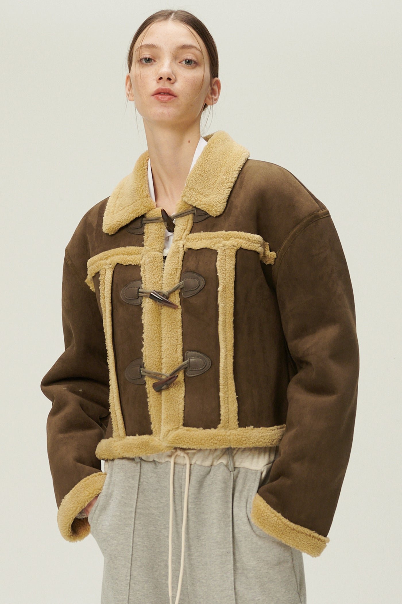 storets.com Helen Duffle Shearling Jacket
