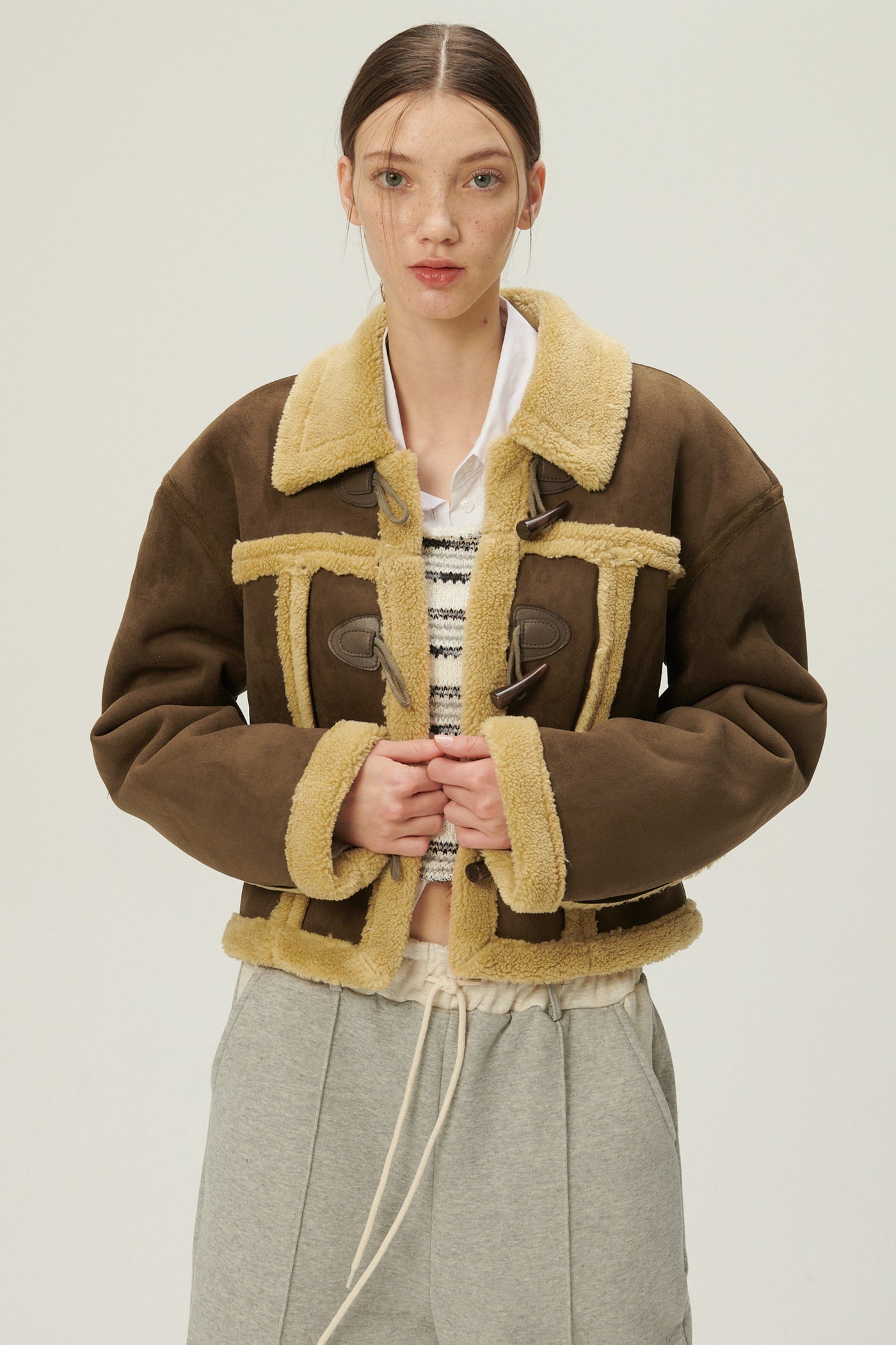 storets.com Helen Duffle Shearling Jacket