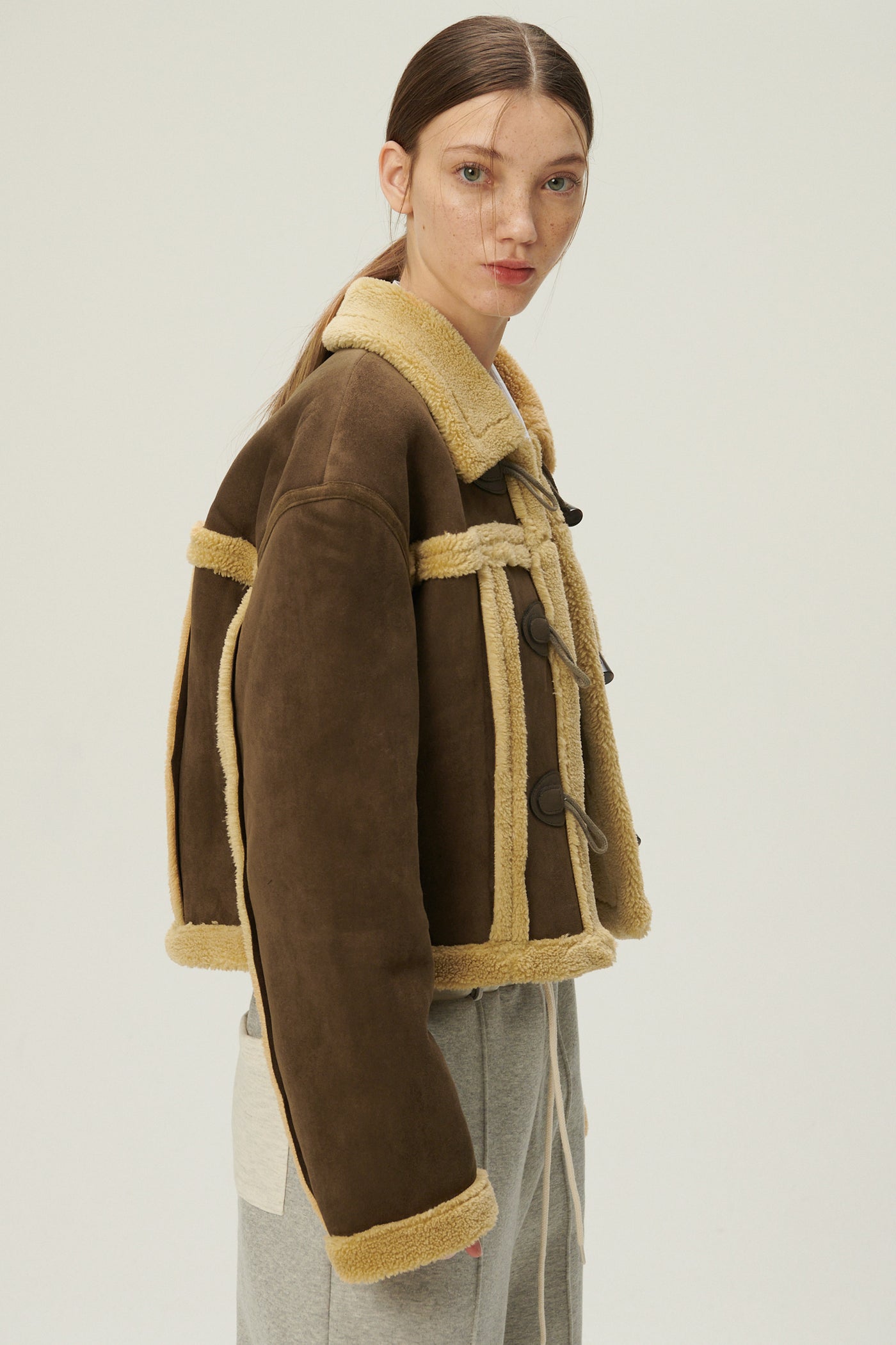 storets.com Helen Duffle Shearling Jacket
