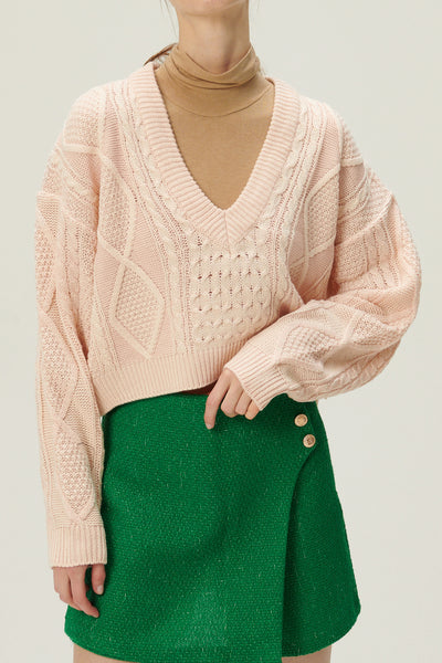 storets.com Joana V-neck Pattern Sweater