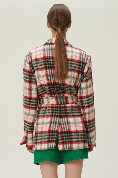 storets.com Caroline Plaid Coat w/Belt