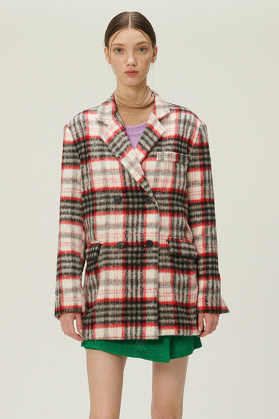 storets.com Caroline Plaid Coat w/Belt