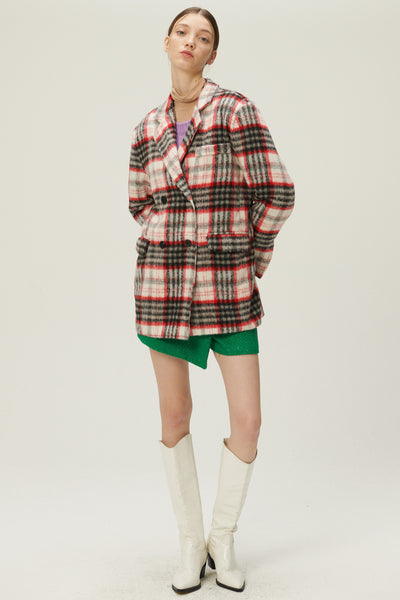 storets.com Caroline Plaid Coat w/Belt
