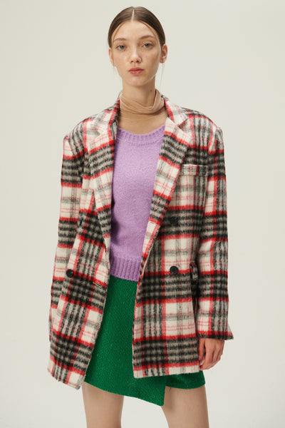 storets.com Caroline Plaid Coat w/Belt