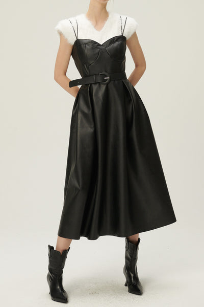 storets.com Belle Pleather Full Dress w/Belt