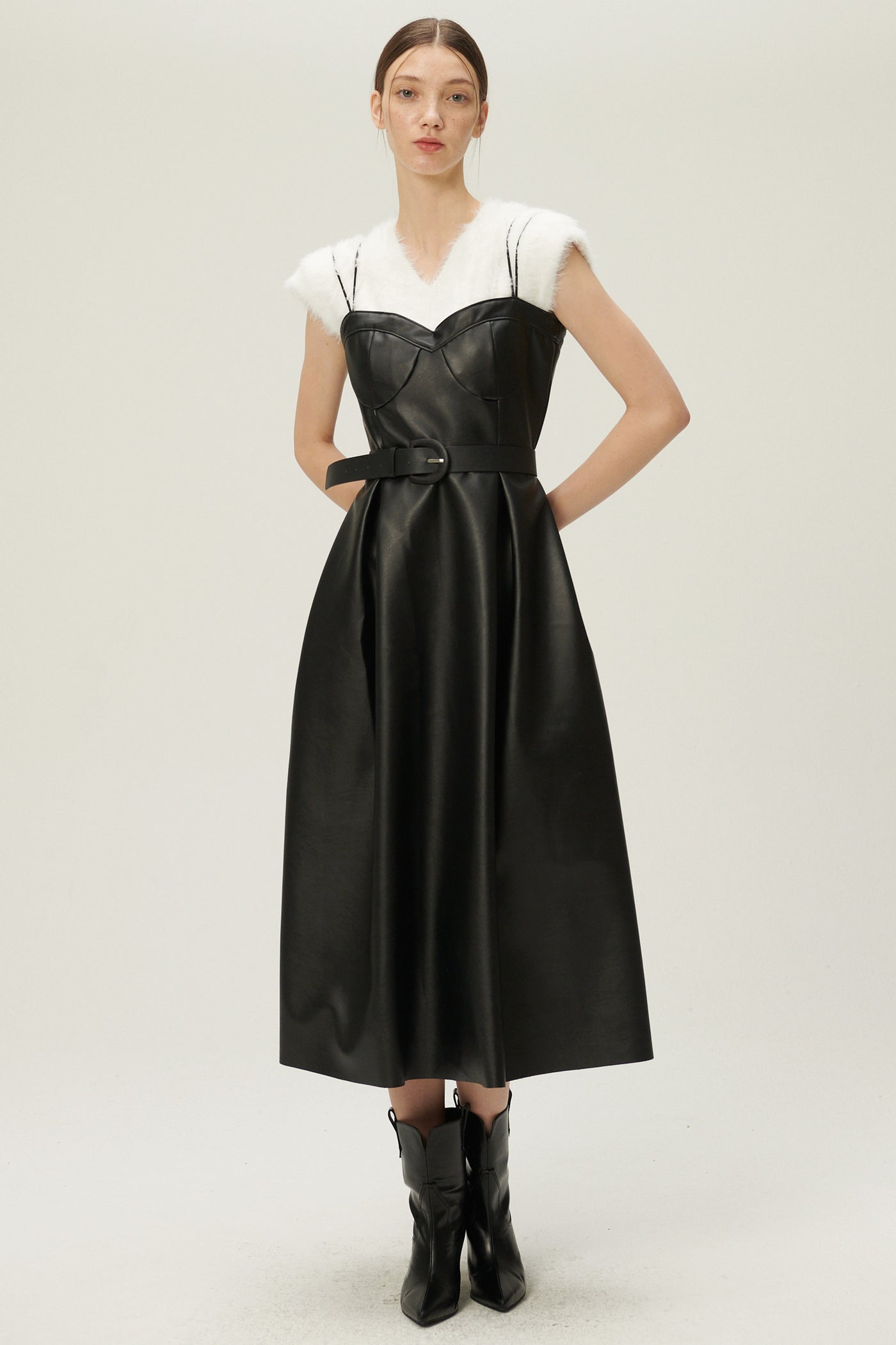 storets.com Belle Pleather Full Dress w/Belt