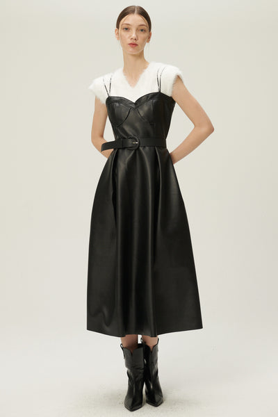 storets.com Belle Pleather Full Dress w/Belt
