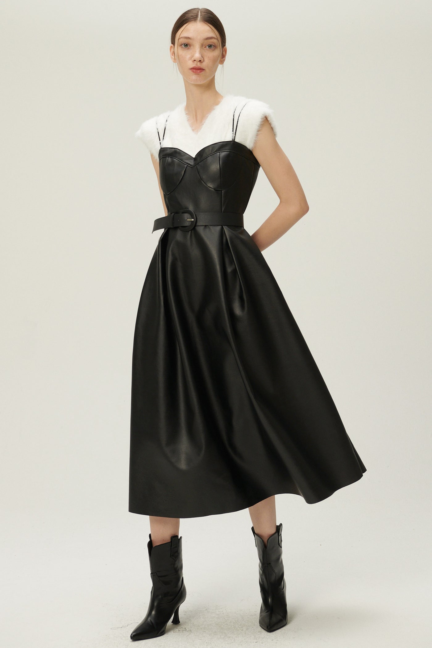 storets.com Belle Pleather Full Dress w/Belt
