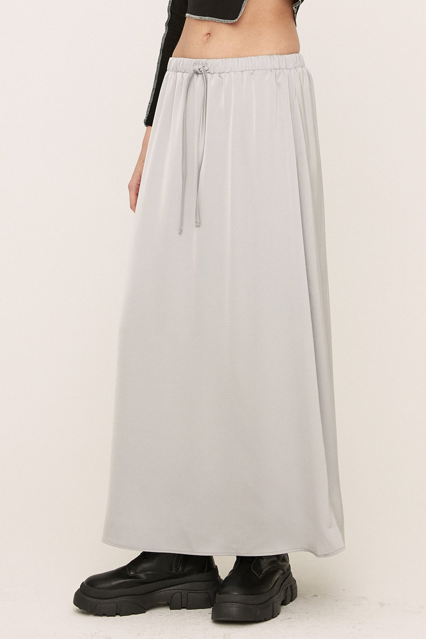 storets.com Elia Satin Maxi Skirt