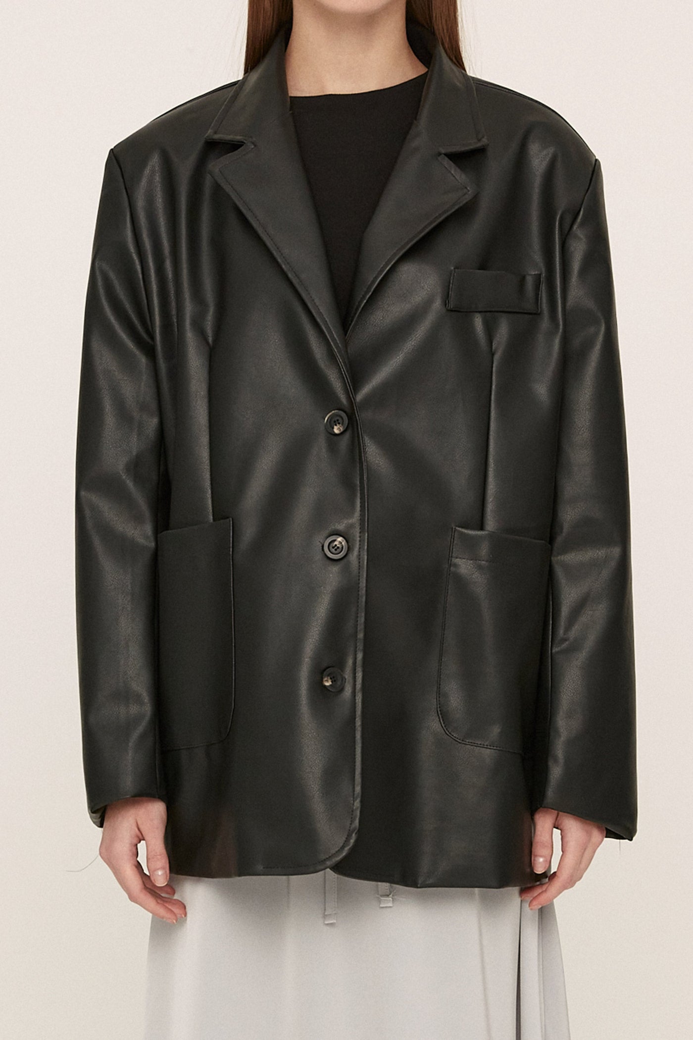 storets.com Peyton Pleather Overfit Blazer