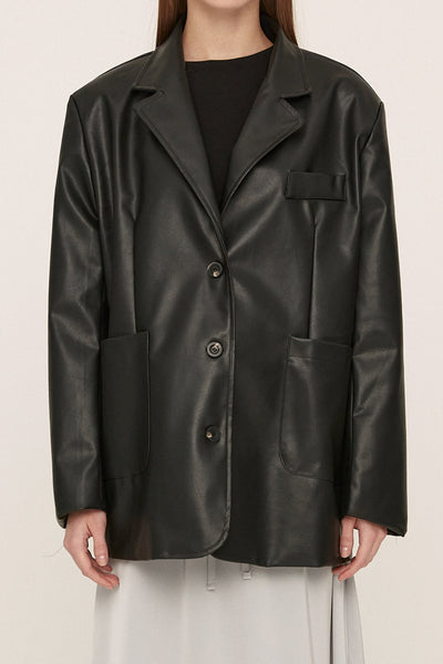 storets.com Peyton Pleather Overfit Blazer