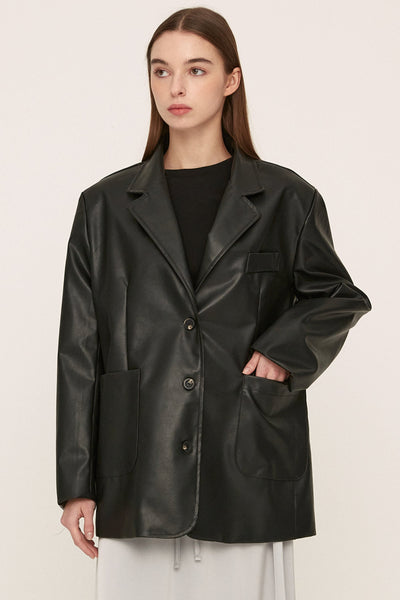 storets.com Peyton Pleather Overfit Blazer