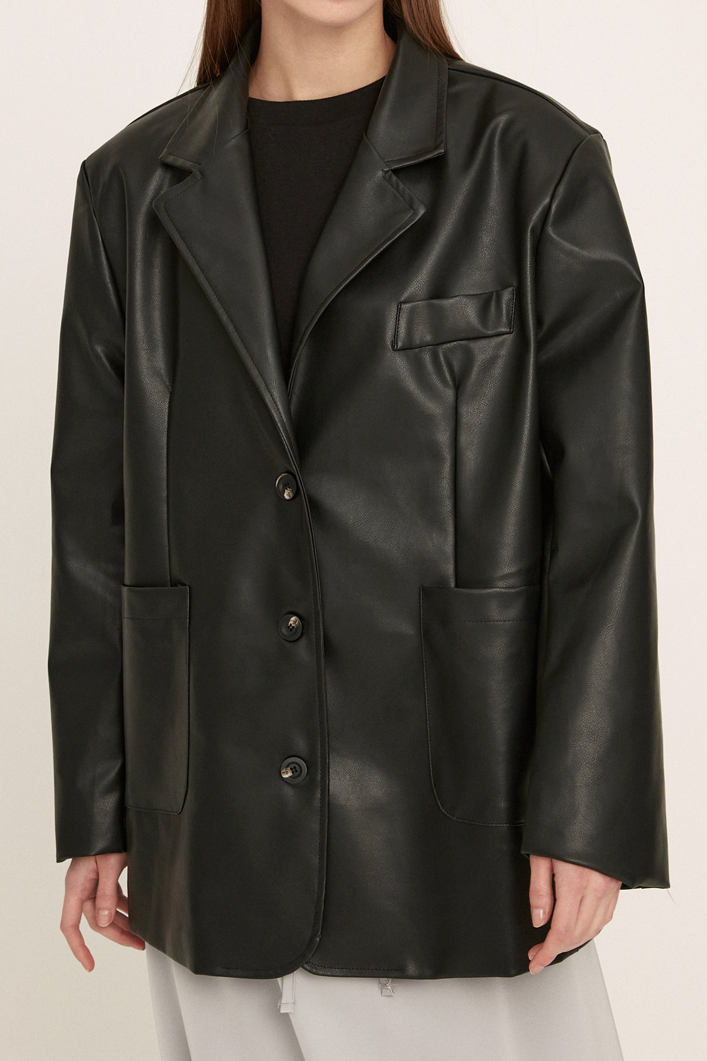 storets.com Peyton Pleather Overfit Blazer