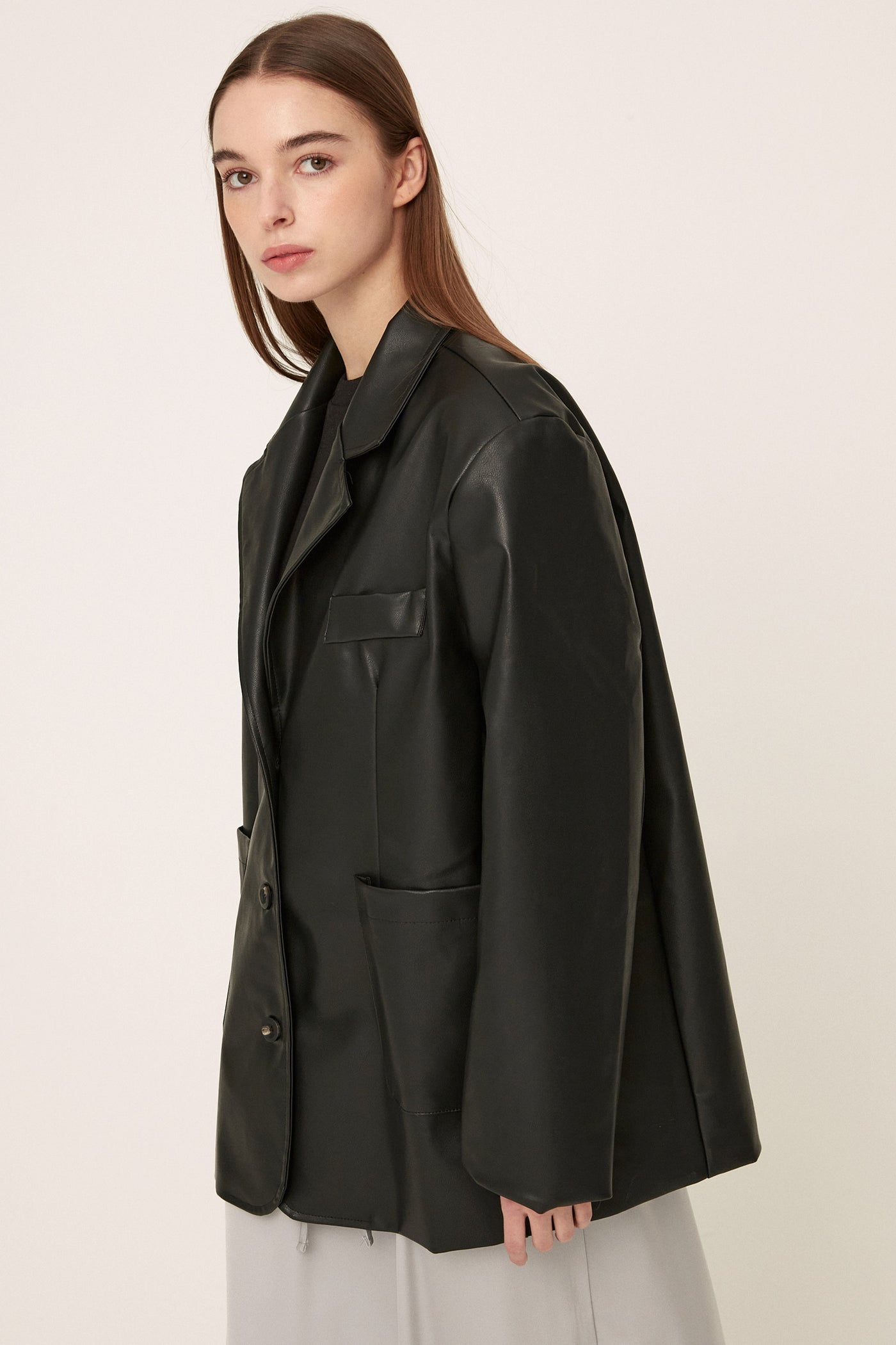 storets.com Peyton Pleather Overfit Blazer