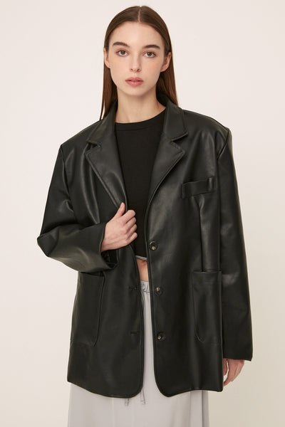 storets.com Peyton Pleather Overfit Blazer