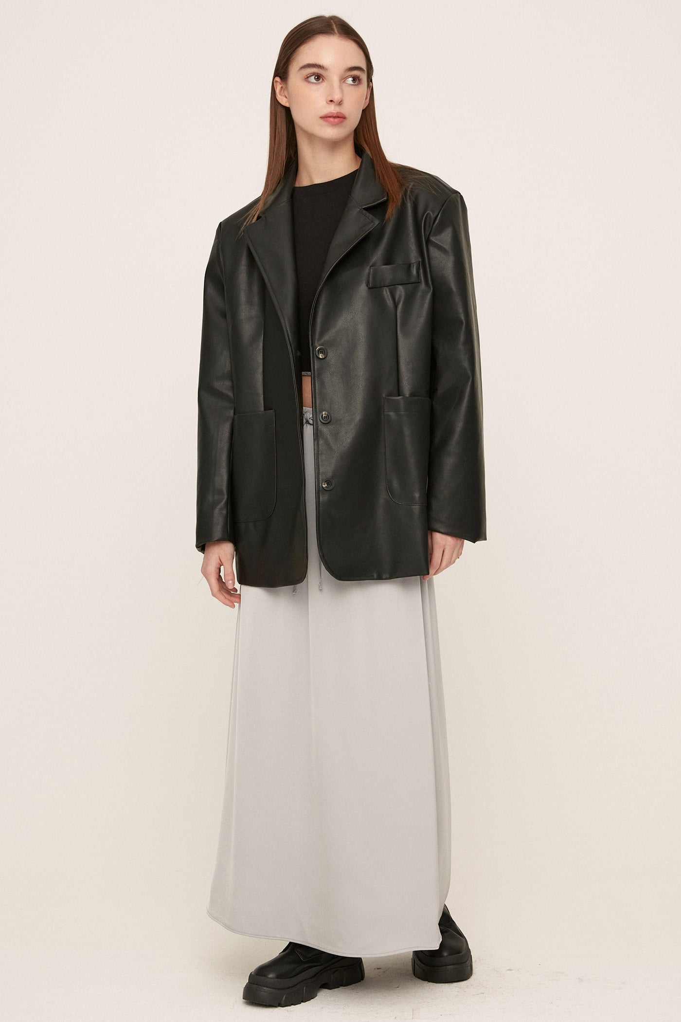 storets.com Peyton Pleather Overfit Blazer