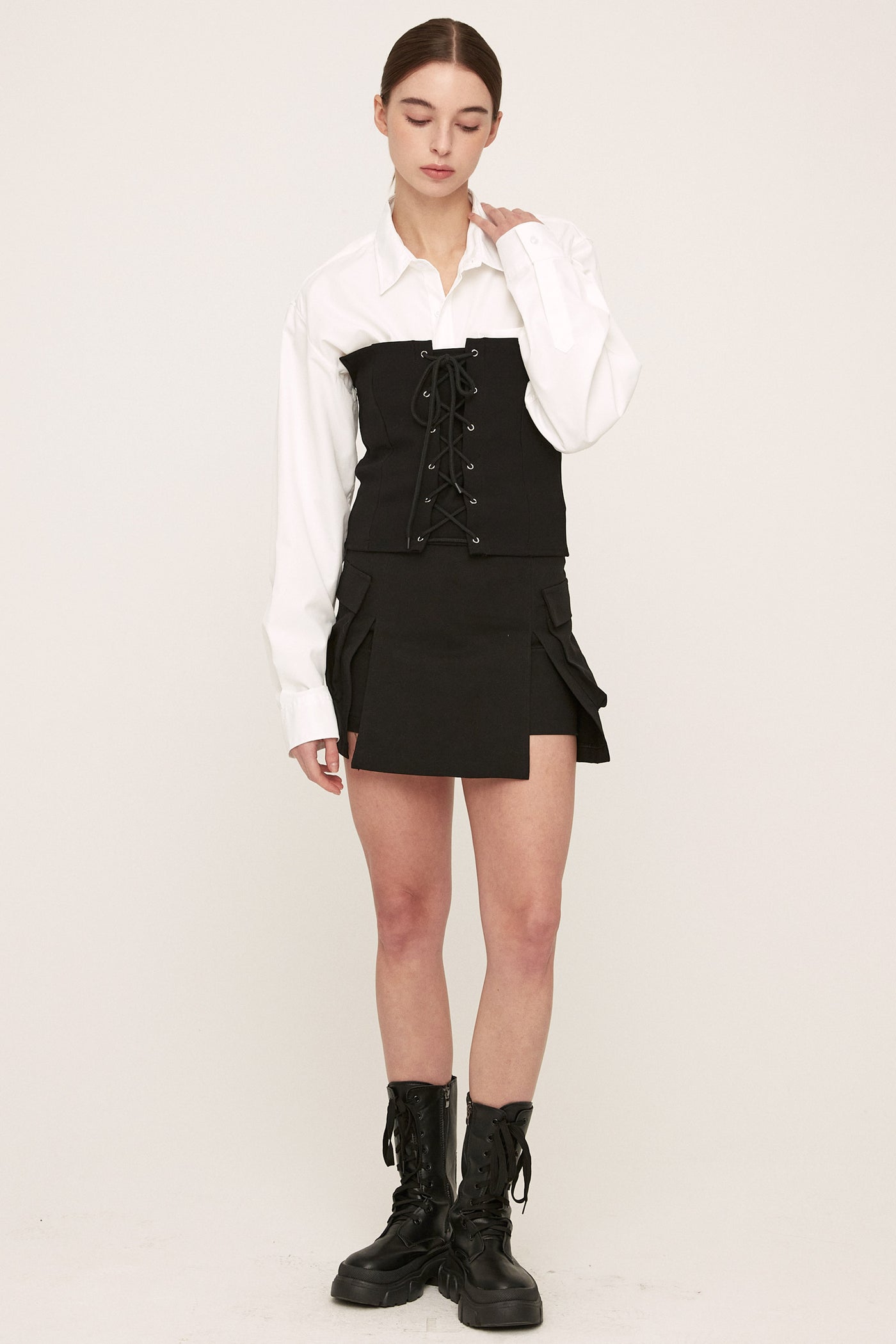 storets.com Arlie Front Slit Cargo Skirt