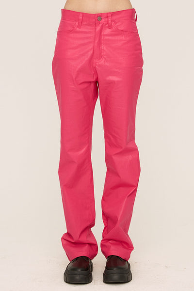 storets.com Freyja Coated Leather-like Pants