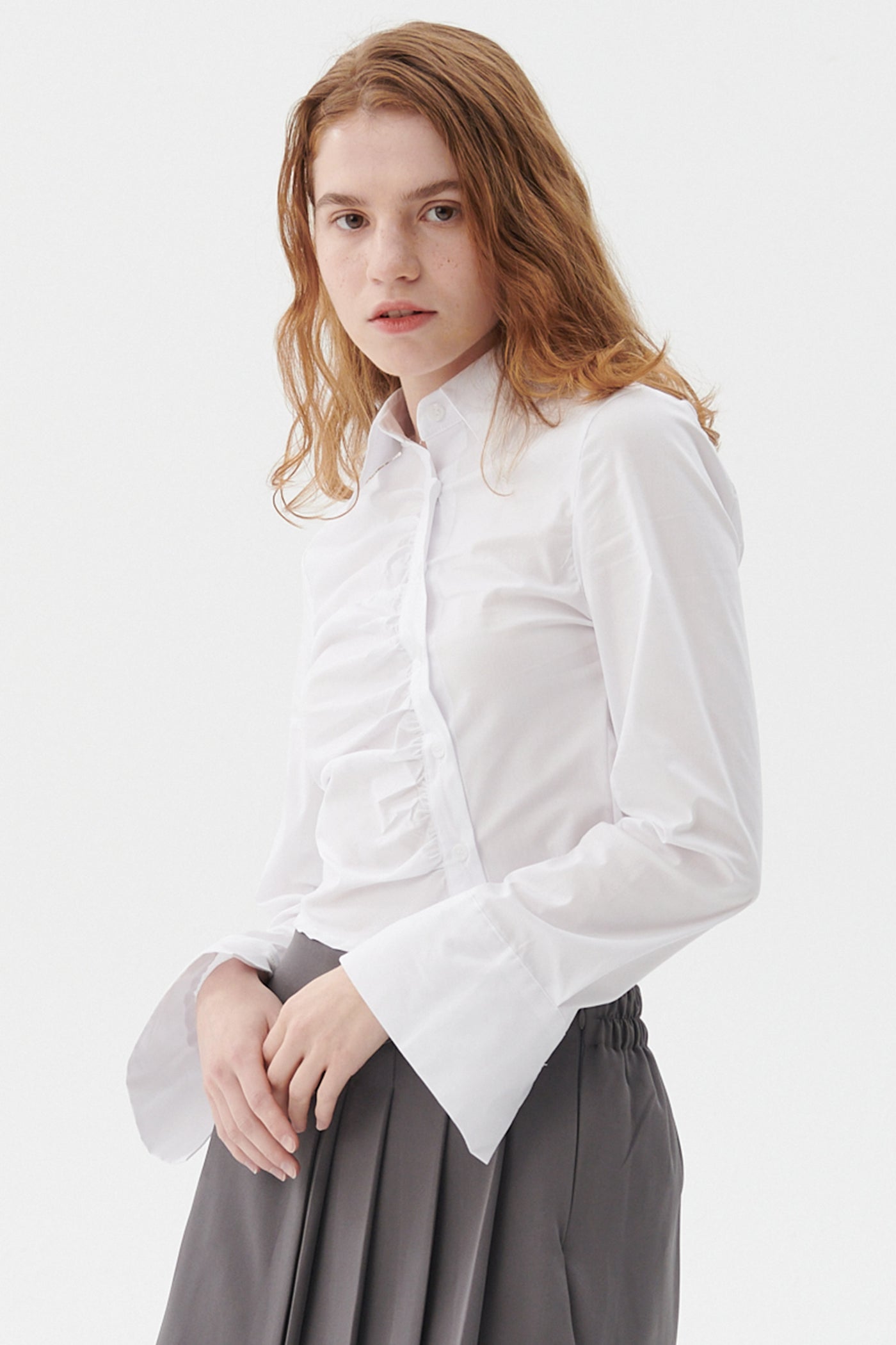 storets.com Courtney Ruched Crop Shirt