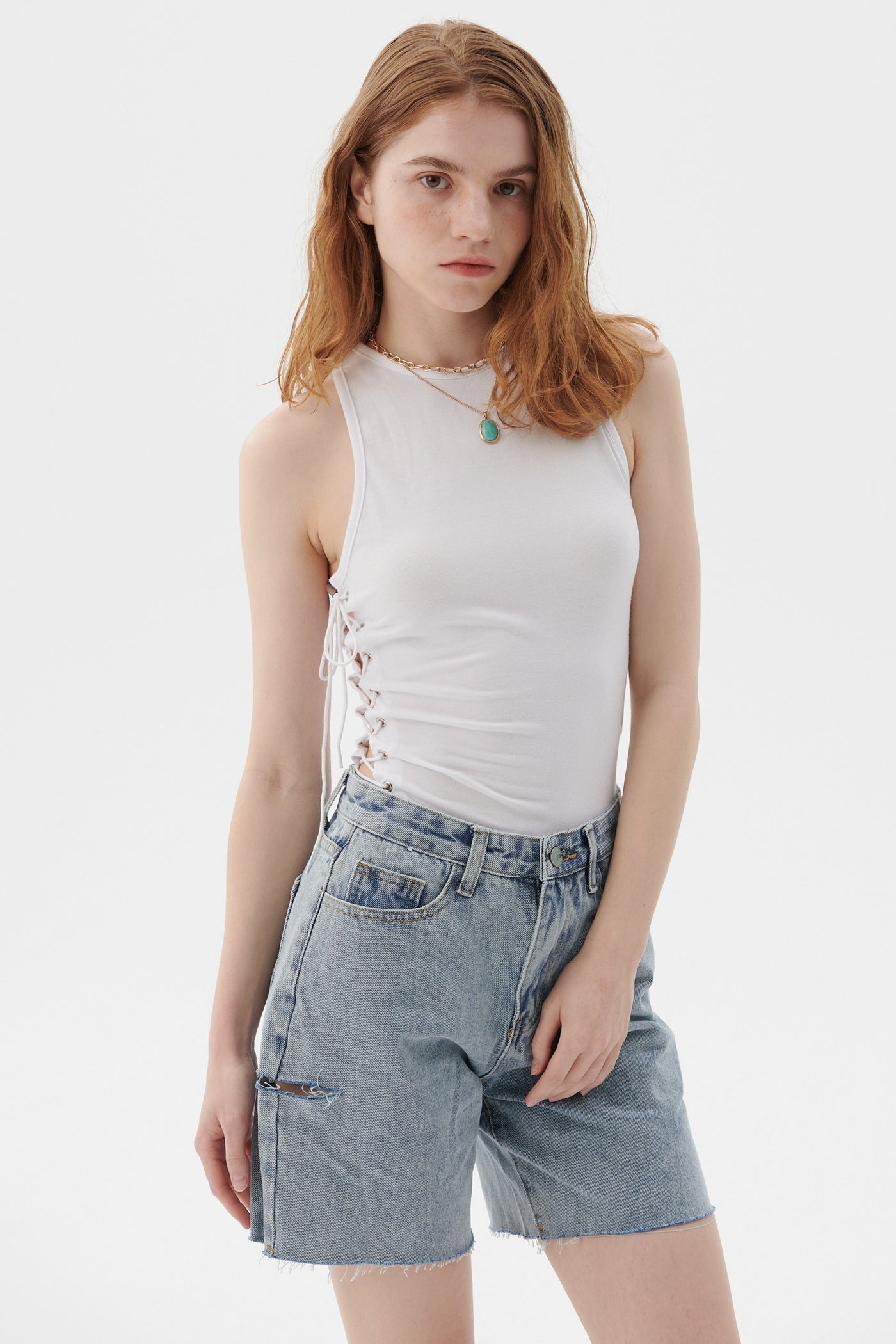 storets.com Eli Lace-up Tank Top