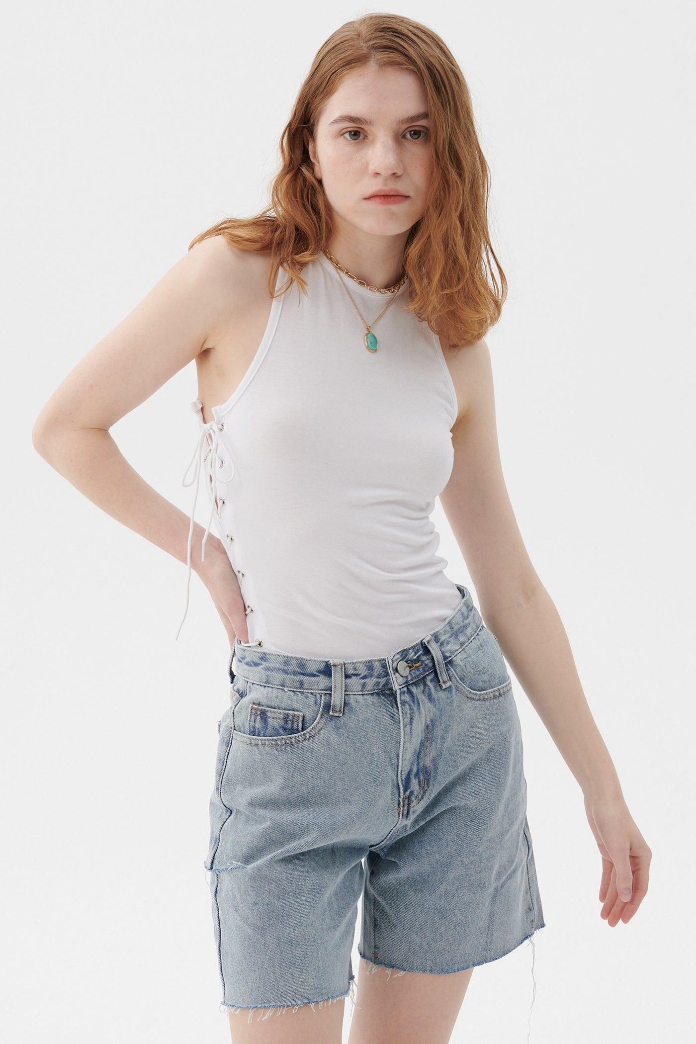 storets.com Eli Lace-up Tank Top